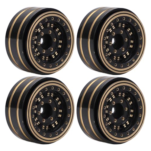 4 Stück 1,2 Zoll Beadlock Wheels Felge Erhöhte Stabilität Messing RC Crawler Felge Upgrade Zubehör Traxxas 1/18 RC Car von KKPLZZ