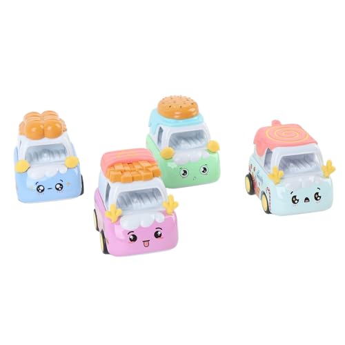 4PCS Zurückziehen Autos Entzückende Cartoon Dessert Legierung Realistische Reibung Angetrieben Zurückziehen LKW Spielzeug Fahrzeuge für Kinder (B-Typ) von KKPLZZ