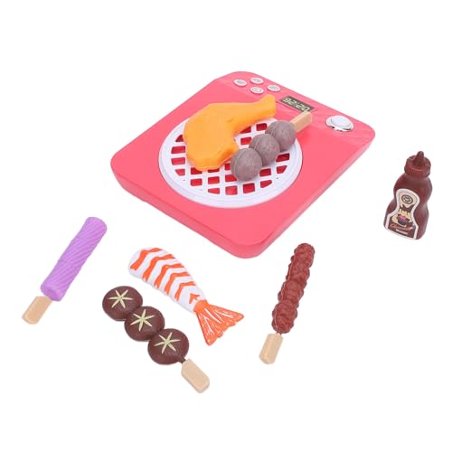 Grill Grill Spielzeugset Realistische Batteriebetriebene Kinder BBQ Grill Playset Play Kitchen Toys für Mädchen von KKPLZZ