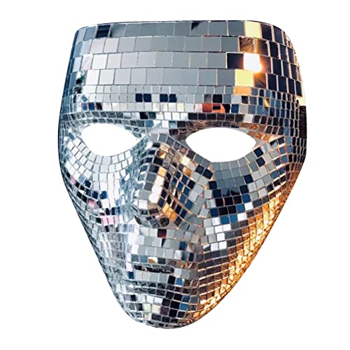 KKPLZZ Disco Ball Glitzer Gesichtsbedeckung Party Gesichtsbedeckung Maskerade Gesichtsbedeckung Bling Gesichtsbedeckung von KKPLZZ