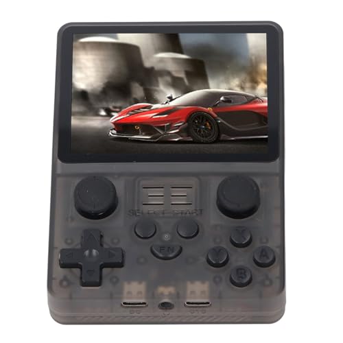 RGB20S Handheld-Spielekonsole, Transparent, Schwarz, 640 X 480, 3,5 Zoll IPS-Bildschirm, 3500 MAh, Handheld-Retro-Game-Player für Unterhaltung ﻿ (128G) von KKPLZZ