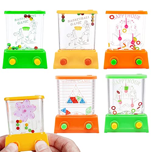 KKSJK 6 Stück Handheld Wasser MinI Ring Spiele, Wasser Flipper, Kinder Ring Wasserspiel, Mitgebsel Kindergeburtstag Geschenk, Adventkalender Füllungen für Jungen und Mädchen von KKSJK