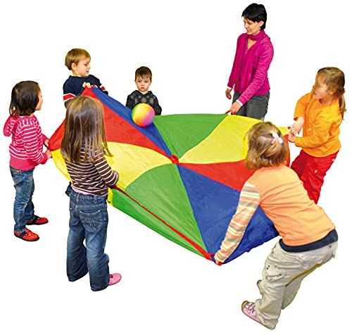 KL-Toys Schwungtuch Ø 360 cm mit 12 Griffen / Fördert die Auge-Hand-Koordination und das Rhythmus Gefühl / Maße: Ø 360 cm / Material: Polyester von KL-Toys