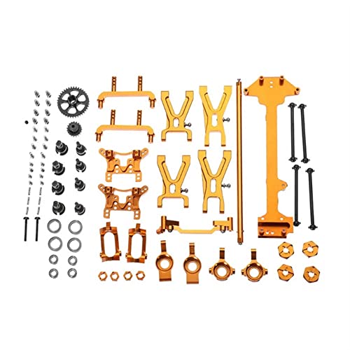 Für WLtoys 1/18 A949 A959 A969 A979 K929 RC Auto Universal Upgrade Modifizierte Metallteile Set Mehrfarbiges Puzzle RC Autozubehör (Farbe: Giallo) von KLAPR