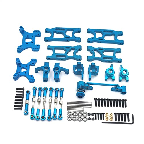 Für WLtoys 144010 144001 144002 124017 124019 RC Auto, Metall-Umbauteile, Upgrade-Kits, Verschleißteile (Blau) von KLAPR