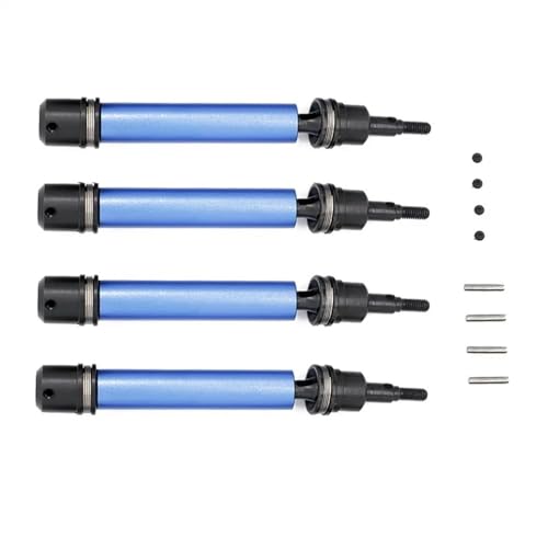 KLAPR 4 Stück Metall-Antriebswelle vorne und hinten für Arrma 3S 1/10 SENTON Granit VORTEKS Old Big Rock V1 V2 Upgrade-Teile (Farbe: Blau) von KLAPR