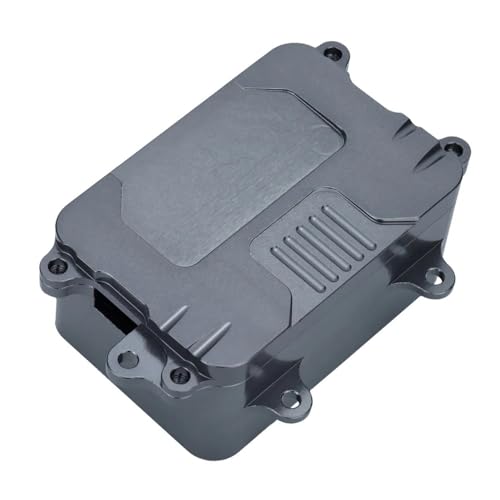 KLAPR Elektronische Funkempfängerbox aus Metall für Axial SCX10 90046 90047 90022 90028 1/10 RC Crawler Car Upgrade-Teile (Farbe: Szary) von KLAPR
