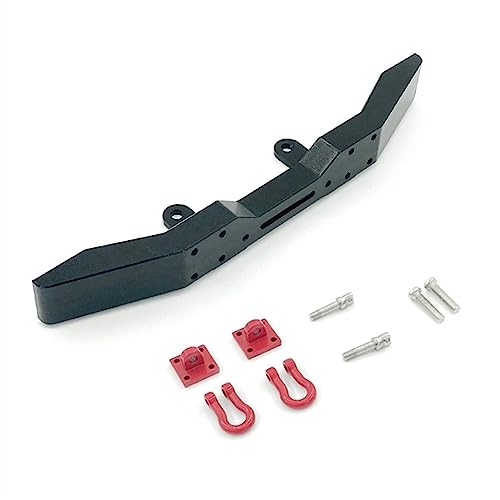 KLAPR Für WPL B14 B24 B16 B36 Q60 Q61 Q62 Metall Frontstoßstange mit Abschlepphaken 1/16 RC Auto Upgrade Teile Zubehör (Farbe: Nero) von KLAPR