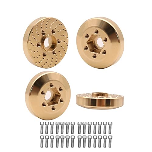 KLAPR Messing Hub Hex Adapter Bremsscheiben Gewichte für 1,9 2,2 Beadlock Felge RC Crawler Auto Axial SCX10 II TRX4 Upgrade-Teile (Farbe: C 4 Stück 9 mm) von KLAPR