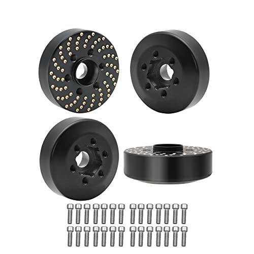 KLAPR Messing Hub Hex Adapter Bremsscheiben Gewichte für 1,9 2,2 Beadlock Felge RC Crawler Auto Axial SCX10 II TRX4 Upgrade-Teile (Farbe: F 4pcs 12mm) von KLAPR