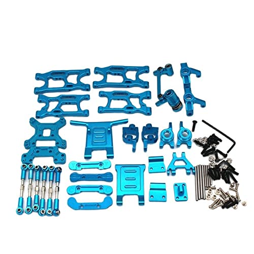 KLAPR Metal Parts for Wltoys 124016 124018 1/12 RC Car Shock Mount Front Rear Bumper Kit Zubehör für RC-Autos (Color : Blauw) von KLAPR