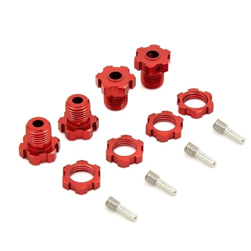 KLAPR Metall-Rad-Sechskant-Nabenadapter 5353 für E-Revo E-Maxx Revo 3.3 Slayer Pro 4x4 XO-1 Upgrade-Teile (Rosso) von KLAPR