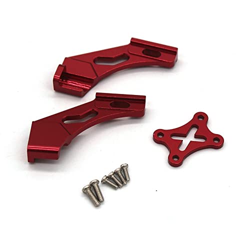 KLAPR Metall Upgrade Teile Heckspoiler für Wltoys 144001 144010 124017 124019 RC RC Auto Ersatzzubehör (Farbe: Rosso) von KLAPR