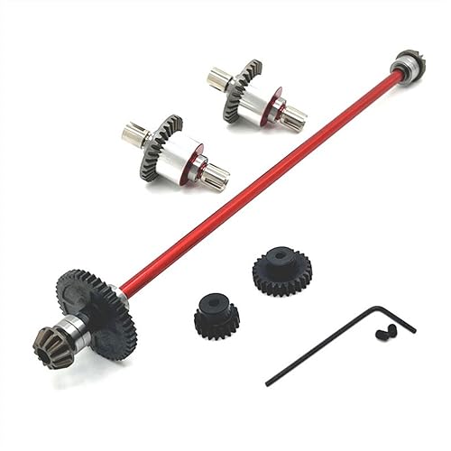 KLAPR Metall verbessertes Differential, Getriebemontage, für 1/12 124016 124017 124018 124019 124007 124008 RC Autoteile (Rosso) von KLAPR