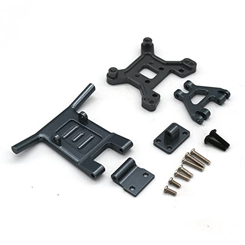 KLAPR Modifizierte Frontstoßstange für WLtoys 144001 124016 124017 124018 124019 RC ferngesteuertes Auto Metall PO Teile RC Autozubehör (Farbe: Hellgrau) von KLAPR