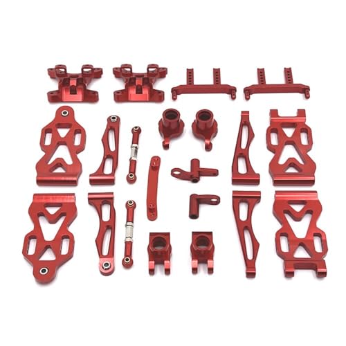 KLAPR Qemue RC Auto Metall Upgrade Teile & anfällige Teile Kit - Kompatibel mit SCY 1/16 JJRC 16101 16102 16103 16104 16106 16201 (Farbe: Rosso) von KLAPR