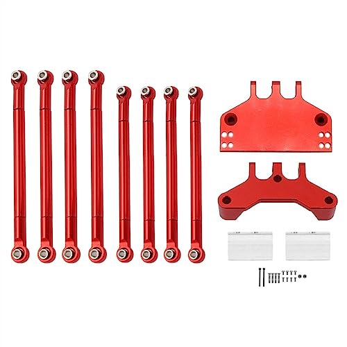 KLAPR for MN128 MN86 MN86S MN86K MN86KS MN G500 Metall Link Stange und Servo Halterung Zugstange Montieren Sitz Halterung 1/12 RC Auto Upgrade Teile Spielzeug-Ersatzzubehör (Color : Rood) von KLAPR