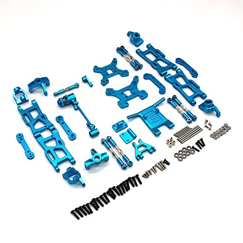 KLAPR for Wltoys 144001 144002 124016 124017 124018 124019 RC Car Metal Upgrade Consumable Parts Kit Zubehör für RC-Autos (Color : Blauw) von KLAPR