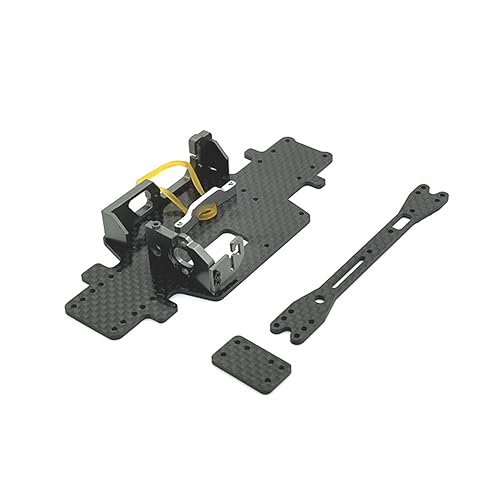 Metall-Upgrade-Kohlefaser-Grundplatte, Motorhalterung, Batteriehalterung für WLtoys 284131 K969 K979 K989 K999 P929 P939 RC-Autoteile (dunkelgrau) von KLAPR