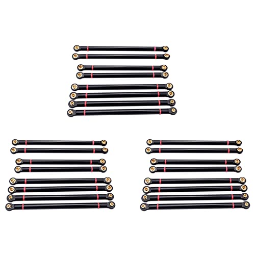 KLKNE 24 Stück / Set Metall Link Rod 313 mm Radstand Kostüm für Axial SCX10 1/10 RC Autoteile von KLKNE