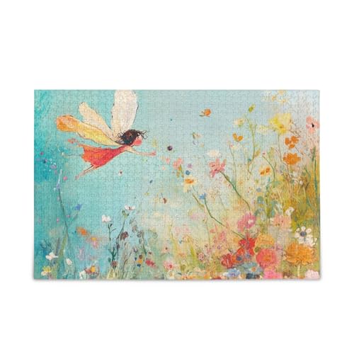 Fairy Dance Blumengarten Puzzle Holzpuzzles harte Gehirnspiele für Erwachsene 500 Teile von KLL