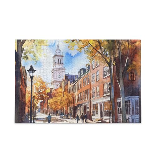 Freedom Trail Jigsaw Puzzles Wooden Jigsaw Puzzles Hard Games for Adults 1000 Piece von KLL