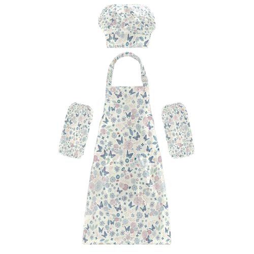 Functional Floral Chefkoch Kostüm (8) Kinder Schürzen mit Taschen für Kinder Basteln 3-12 Jahre von KLL