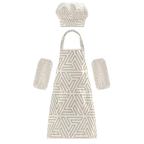 Funktionelle Schürze, Islamisches Design (40) Küchenschürzen für Kleinkinder und Köche, Hüte Set zum Kochen, Kochen und Malen von 3-12 Jahren von KLL