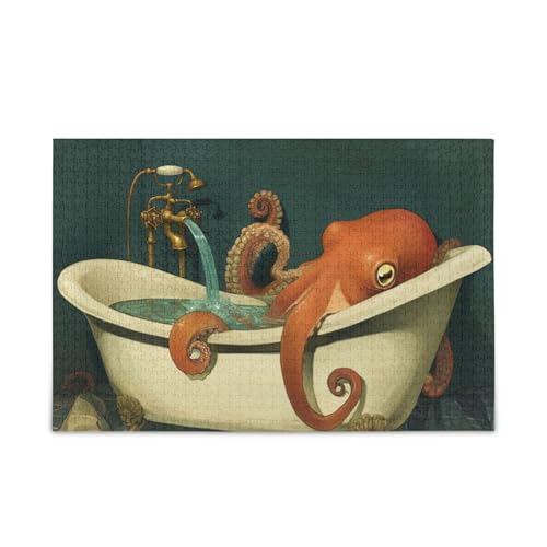 Großes Tiermeer, Vintage-Badewannen-Puzzle, Holzpuzzle, coole Gehirn-Teaser für ältere Menschen, 1000 Teile Großes Tiermeer, Vintage-Badewannen-Puzzle, Holzpuzzle, coole Gehirn-Teaser für ältere Menschen, 1000 Teile von KLL