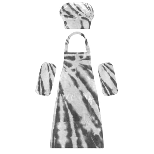 Kinder-Küchenschürze, 3-teiliges Set, funktionale Tie-Dye (60) Kinder-Küchenschürze mit Taschen zum Basteln, 3-12 Jahre von KLL