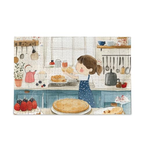 Kitchen Baking Pies Jigsaw Wooden Jigsaw Puzzles Hard Gifts for Teens 1000 Pieces von KLL