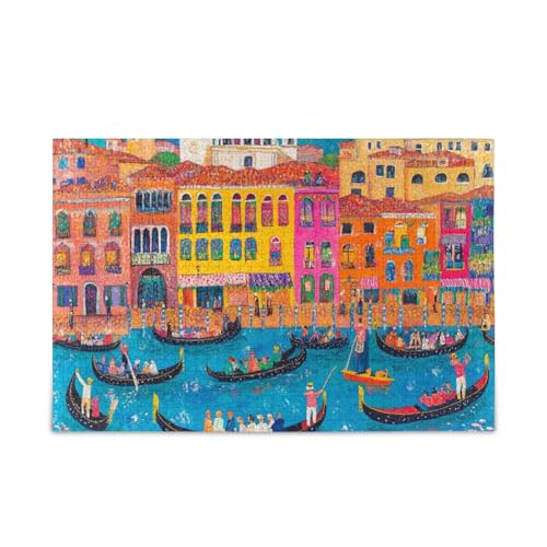 Lebendiges detailliertes Malpuzzle Venedig Italien Holzpuzzle schwierige Geschenke für ältere 1000 Teile Lebendiges detailliertes Malpuzzle Venedig Italien Holzpuzzle schwierige Geschenke für ältere 1000 Teile von KLL