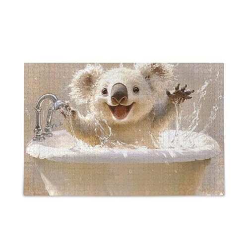 Lustige Koala Retro Badewanne Puzzles Holz Puzzles Harte Geschenke für Alter 1000 Teile Lustige Koala Retro Badewanne Puzzles Holz Puzzles Harte Geschenke für Alter 1000 Teile von KLL