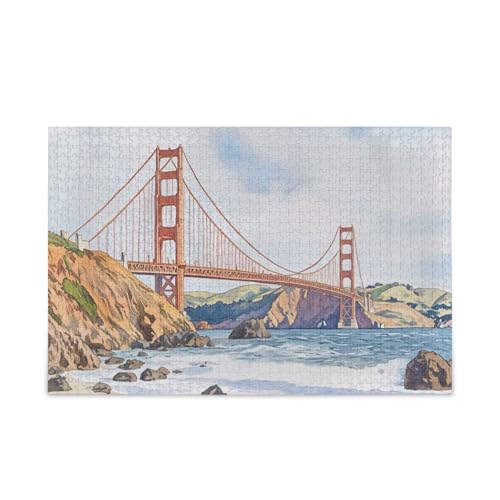 San Francisco Puzzle Holzpuzzles Lustige Denksportaufgaben für Erwachsene 500 Teile von KLL