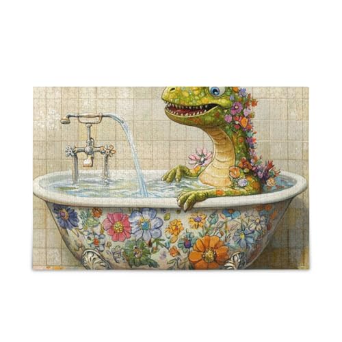 Schicke Dinosaurier-Badewannen-Puzzles aus Holz, coole Denksportaufgaben für 1000 Teile im Alter von 1000 Teilen Schicke Dinosaurier-Badewannen-Puzzles aus Holz, coole Denksportaufgaben für 1000 Teile im Alter von 1000 Teilen von KLL