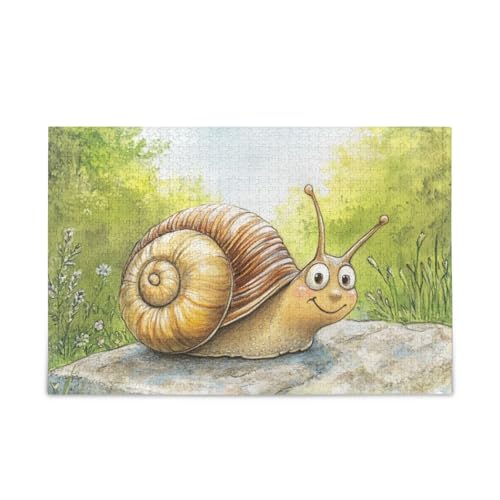 Schnecke langsam bewegliches Steinpuzzle Holzpuzzle harte Gehirn-Teaser für Teenager Jungen 1000 Teile von KLL