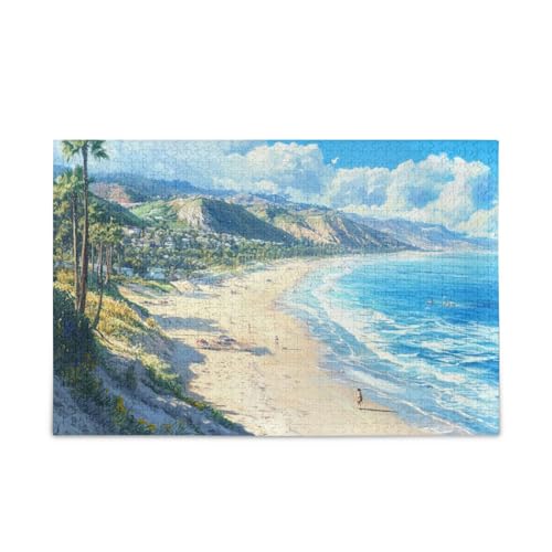 Sunny Beaches Puzzle Holzpuzzles Lustige Spiele für Erwachsene 500 Teile von KLL