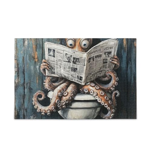 Sweet Big Animal Sea Vintage Toilette Lesen Zeitung Jigsaw Puzzle Holz Puzzle Harte Geschenke für Erwachsene 1000 Teile Sweet Big Animal Sea Vintage Toilette Lesen Zeitung Jigsaw Puzzle Holz Puzzle Harte Geschenke für Erwachsene 1000 Teile von KLL