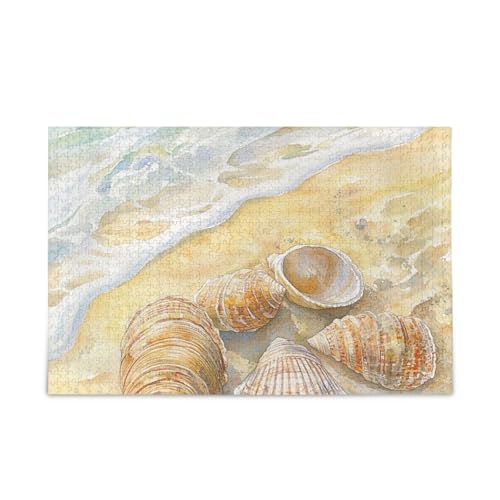 Unique Shells Sandy Beach Jigsaw Puzzle Wooden Jigsaw Puzzles Cool Games for Aged 1000 Pieces von KLL