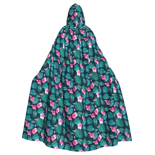 KLNBV Hawaii Pink Flower Hooded Cloak: A Blend Of Fashion And Comfort von KLNBV