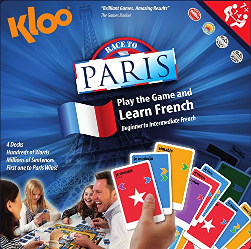 KLOO Brettspiel Lerne Französich zu sprechen (aus dem Englischen) - Race to Paris von KLOO