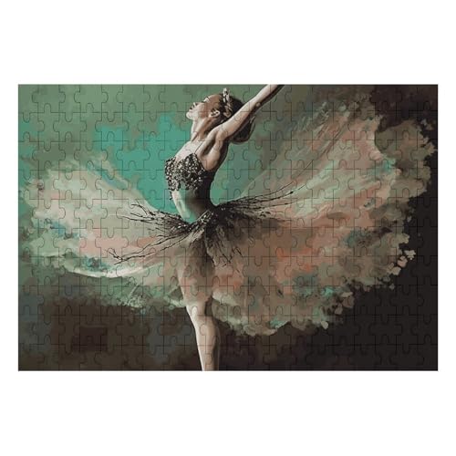 200 Teile Puzzle für Erwachsene Holz Herausforderung Puzzle Ballerina wie Schmetterling Benutzerdefinierte personalisierte Bilderpuzzle für Erwachsene Familienspielabende Schwieriges Holzpuzzle von KLOPH