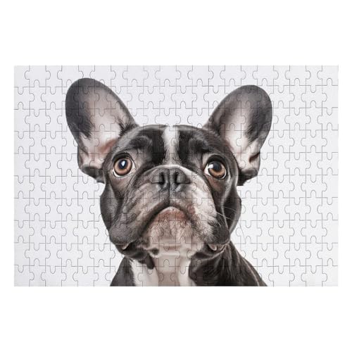 200 Teile Puzzle für Erwachsene Holzpuzzle Herausforderung Puzzle Eine Französische Bulldogge Benutzerdefiniertes Bild Puzzle für Erwachsene Familienspielabende Schwieriges Holzpuzzle von KLOPH