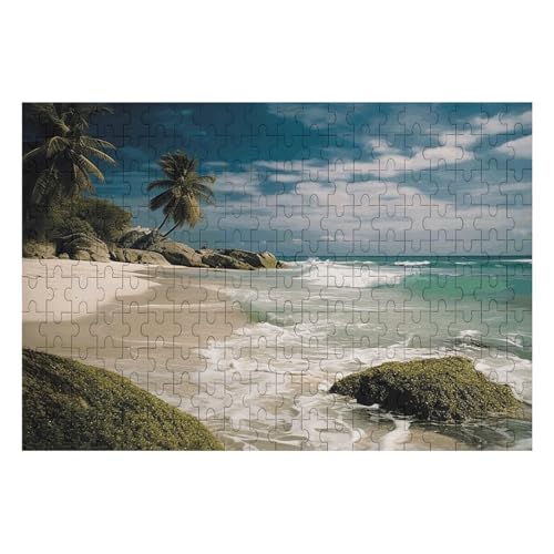 200 Teile Puzzle für Erwachsene Holzpuzzle herausforderndes Puzzle Strand Benutzerdefinierte personalisierte Bilderpuzzle für Erwachsene Familienspielabende Schwieriges Holzpuzzle von KLOPH