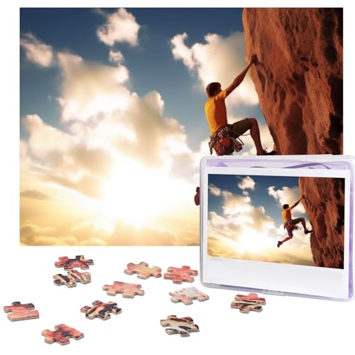 500-teiliges Puzzle für Erwachsene, herausforderndes Holzpuzzle, Klettern, Sport, Fotopuzzle, individuelles Bilderpuzzle für Erwachsene und Kinder, Familienspielabende, 51,8 x 38,1 cm Puzzle von KLOPH