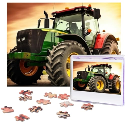 500-teiliges Puzzle für Erwachsene, herausforderndes Holzpuzzle, Traktor-Thema, Fotopuzzle, individuelles Bild, Puzzle für Erwachsene und Kinder, Familienspielabende, 51,8 x 38,1 cm Puzzle von KLOPH