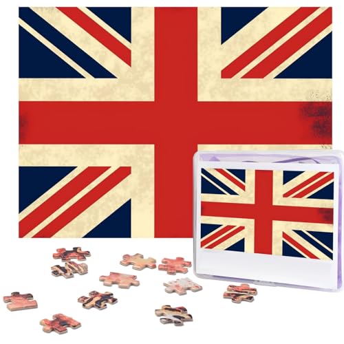 500-teiliges Puzzle für Erwachsene, herausforderndes Holzpuzzle, UK-Flagge, Fotopuzzle, individuelles Bild, Puzzle für Erwachsene und Kinder, Familienspielabende, 51,8 x 38,1 cm Puzzle von KLOPH