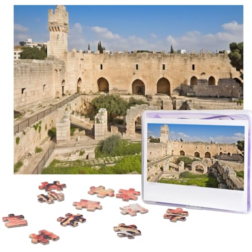 500-teiliges Puzzle für Erwachsene, herausforderndes Holzpuzzle Israel am Turm von David, Fotopuzzle, individuelles Bilderpuzzle für Erwachsene und Kinder, Familienspielabende, 51,8 x 38,1 cm Puzzle von KLOPH