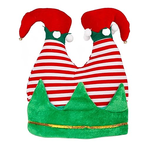 Einzigartiger Weihnachtsmann-Hut für Weihnachten, bunte Weihnachtselfenmütze, bringt Lachen in Ihre Feiern, für Damen und Herren, lustig, rote Hose, lustig, Weihnachtsmann, Elfe, Hose, Hut, von KLOVA