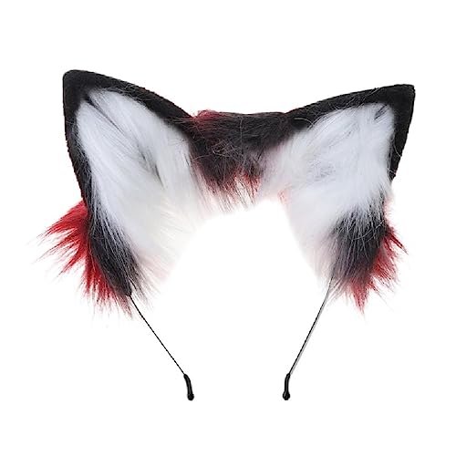 KLOVA Anime Wolfsschwanz Cosplay Prop Plüsch Stirnband Halloween Party Geschenk Großer Wolfsschwanz Cosplay Kostüm Zubehör für Frauen von KLOVA